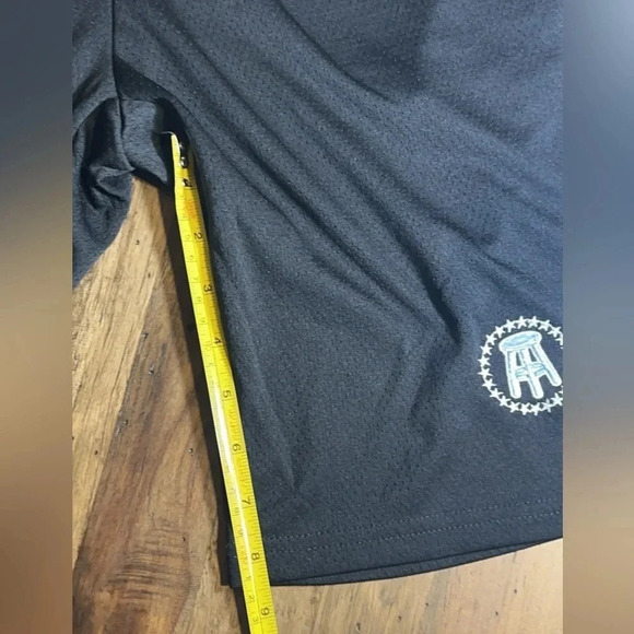 💥NWT Barstool Sports Men’s Basketball Drawstring Black Running Shorts LG - Picture 4 of 6